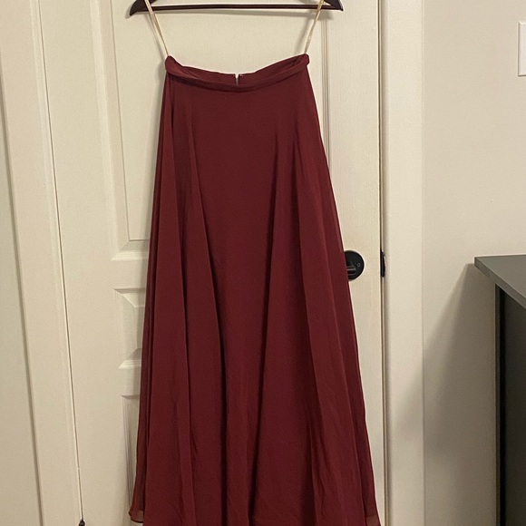 Jenny Yoo Two Piece Dress in Maroon - Size S - Picture 4 of 8